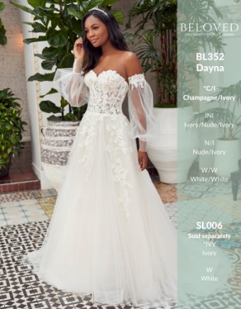 Beloved by Casablanca #BL352 - Dayna #1 Ivory/Nude/Ivory thumbnail