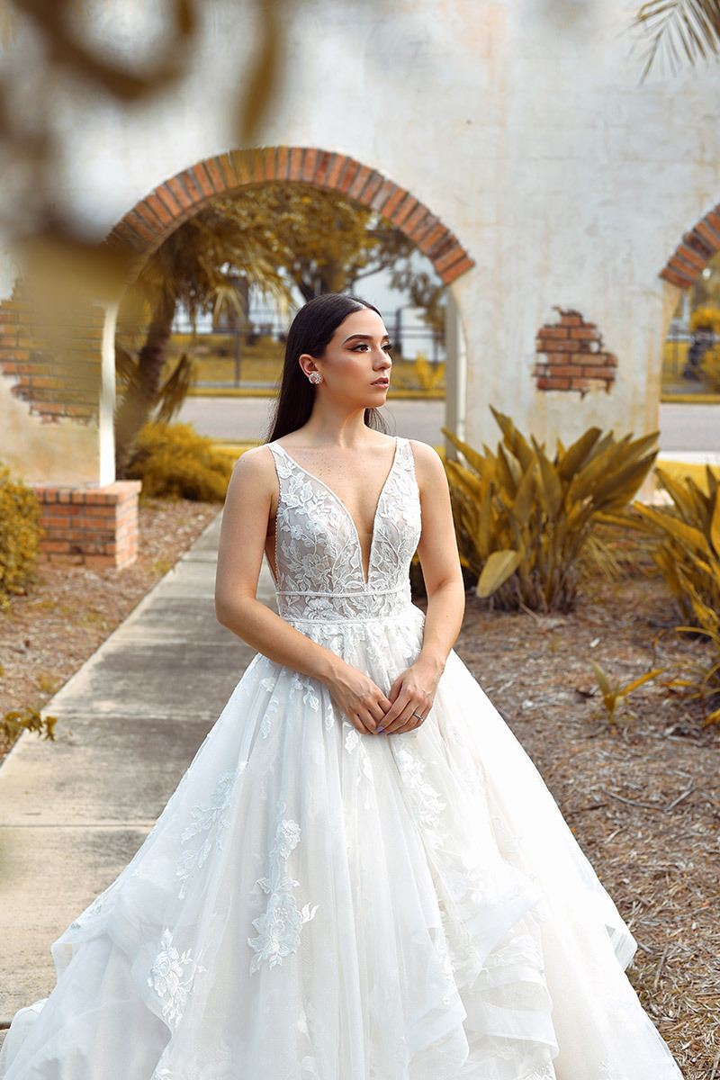 Essense of Australia 2111W24 With Glitter Tulle Underlay