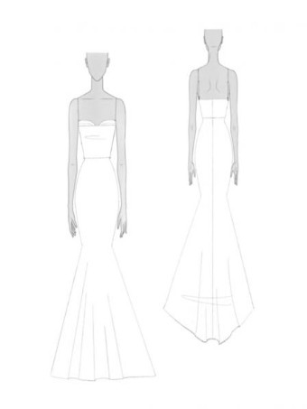 Vera Wang Bride #Amandine - Crepe with Shapewear #2 default Off White thumbnail