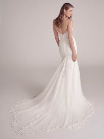 Maggie Sottero #PENELOPE (22MS940A01 - Plunging unlined bodice, Chantilly lace & sparkle tulle 1) #3 thumbnail