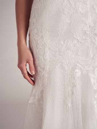 Maggie Sottero #PENELOPE (22MS940A01 - Plunging unlined bodice, Chantilly lace & sparkle tulle 1) #1 thumbnail