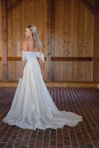 Essense of Australia #D3529 #5 (IV-IV) Ivory Lace Tulle and Regal Organza over Ivory Gown thumbnail