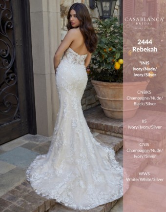 Casablanca Bridal #2444 - Rebekah #3 Champagne/Nude/Ivory/Silver thumbnail