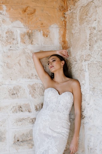 Martina Liana #1367 #1 (IVIV-PL) Ivory Lace & Tulle ov Ivory Gwn w Porcelain Tulle Illusion thumbnail