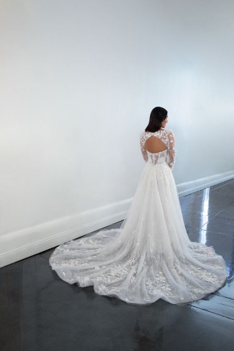 Martina Liana #1455 #1 (IVBC-PL) Ivory Lace Tulle & Regal Org ov BSC Gown w PLN Tulle Plunge thumbnail