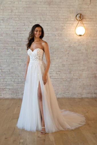 Stella York #7560 #0 default (IV-BC) Ivory Lace and Tulle over Biscotti Gown thumbnail