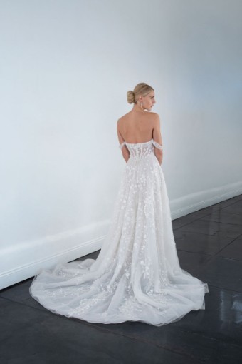 Martina Liana #1598 #1 (IV-RUM) IVORY LACE TULLE AND ROYAL ORGANZA OVER RUM GOWN thumbnail