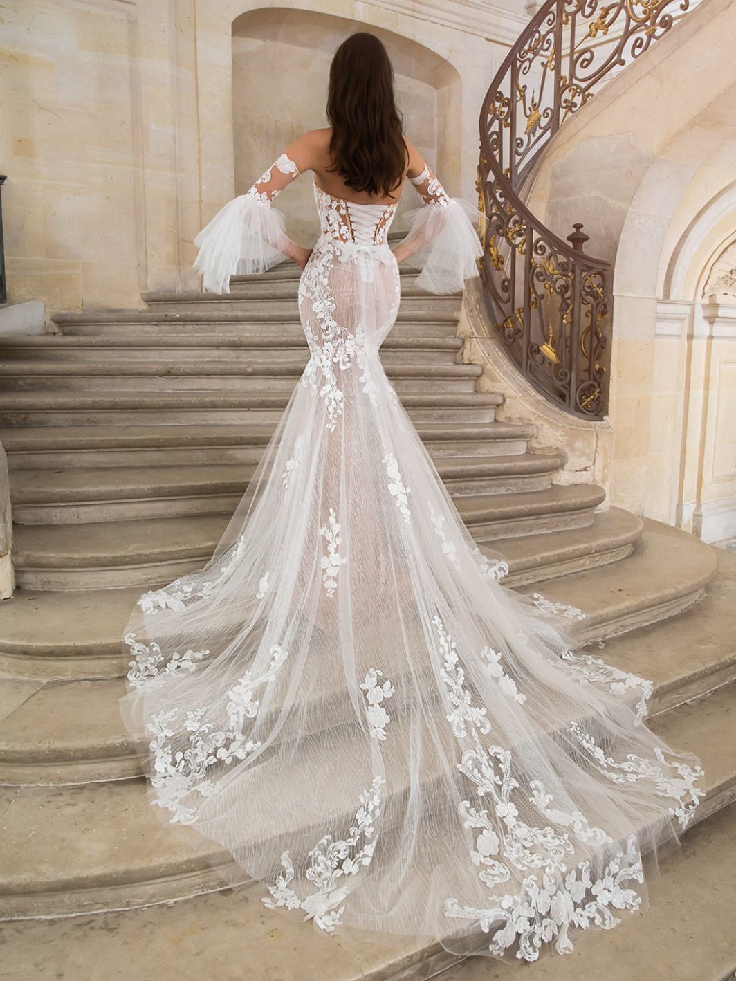 Enzoani long sleeve wedding dress top
