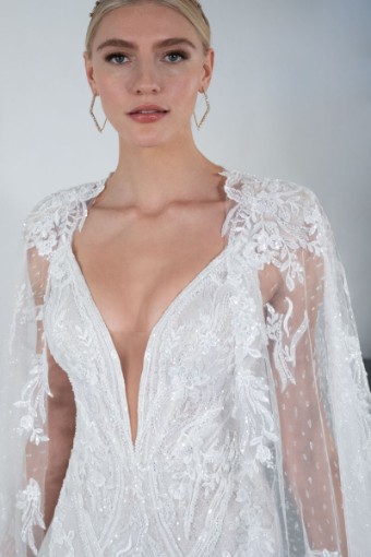 Martina Liana #1651 #5 default (IVIV-PL) Ivory Lace & Tulle over Ivory Gown w Porcelain Tulle Illusion thumbnail