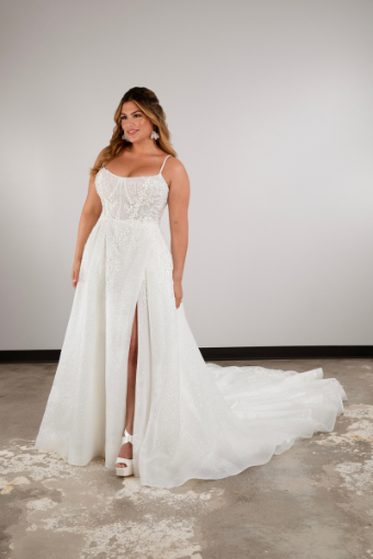 Essense of Australia #D3812 #3 (IV-IV) Ivory Lace Tulle and Regal Organza over Ivory Gown thumbnail