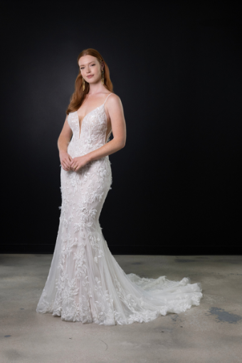 Martina Liana #ML1657 #2 (IVRM-PL) Ivory Lace & Tulle over Rum Gown w Porcelain Tulle Illusion thumbnail