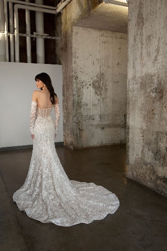 Martina Liana Luxe #LE1240 #11 (IV-LT) IVORY LACE AND TULLE OVER LATTE GOWN thumbnail