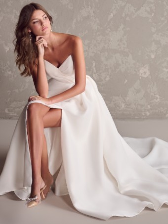 Maggie Sottero #NISHA (24MS214A01) #1 Diamond White (gown with Natural Illusion) thumbnail