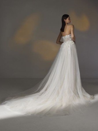 Pronovias #Amya  - Unlined Dress & Overskirt #1 Off White thumbnail