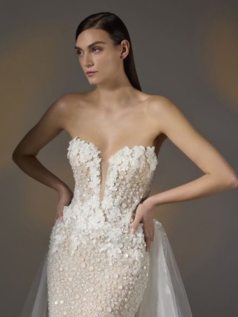 Pronovias #Amya  - Unlined Dress & Overskirt #2 Off White thumbnail