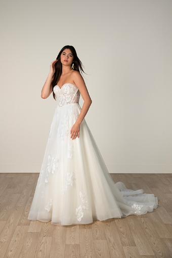 Stella York #7975 #0 (IV-BC) Ivory Lace and Tulle over Biscotti Gown thumbnail