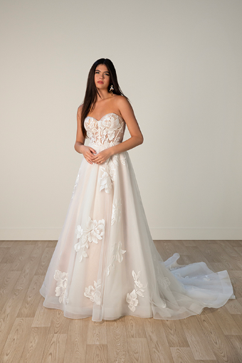 Stella York #7975 #2 (IV-BC) Ivory Lace and Tulle over Biscotti Gown thumbnail