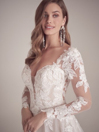 Maggie Sottero #BRITNEY (22MC932A01 - Unlined Bodice, Glitter Tulle 3) #4 All Ivory (gown with Ivory Illusion) thumbnail
