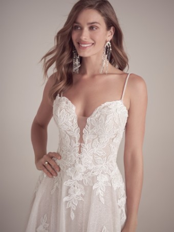 Maggie Sottero #BRITNEY (22MC932A01 - Unlined Bodice, Glitter Tulle 3) #1 All Ivory (gown with Ivory Illusion) thumbnail