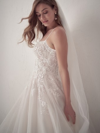 Maggie Sottero #CASEY (22MC926A01 - Unlined Bodice, Glitter Tulle 3) #2 Ivory thumbnail