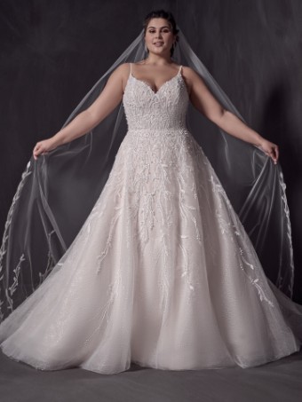 Sottero and Midgley #MARVINE (22SS905A01) #4 All Ivory (gown with Ivory Illusion) thumbnail