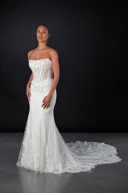 Martina Liana ウェディングドレス Fit-and-Flare Wedding Dress with Lace | Martina Liana Luxe