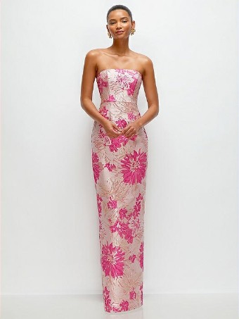 Dessy #D877HPJ #0 Hibiscus/Pink Floral/Jacquard thumbnail