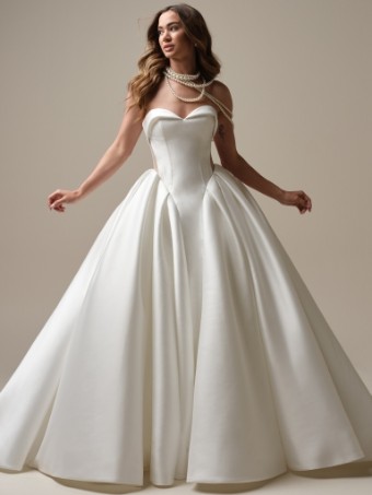 Sottero and Midgley #ABERDEEN VIDA (25SW349A02) #0 All Diamond White (gown with Diamond White Illusion) thumbnail