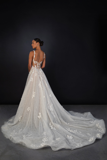 Martina Liana #1899 #1 (IVIV-PL) Ivory Lace & Tulle over Ivory Gown w Porcelain Tulle Illusion thumbnail