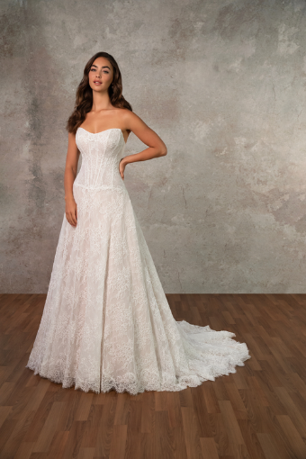 Essense of Australia #D4462 #0 (IV-IV) IVORY LACE TULLE AND ROYAL ORGANZA OVER IVORY GOWN thumbnail