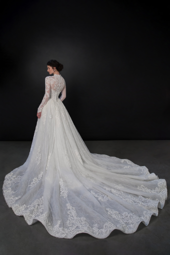 Martina Liana #ML1995 #1 (IV-IV) IVORY LACE AND TULLE OVER IVORY GOWN W IVORY OVERSKIRT thumbnail
