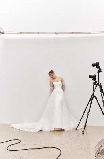 Rivini #Rori  with sleeves and overskirt #0 Ivory thumbnail