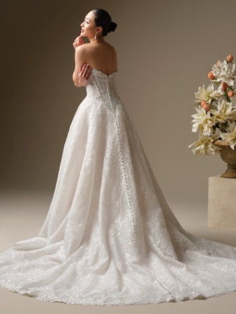 Sottero and Midgley #ANGELICA (26SZ476B01 ) #2 All Ivory (gown with Ivory Illusion) thumbnail