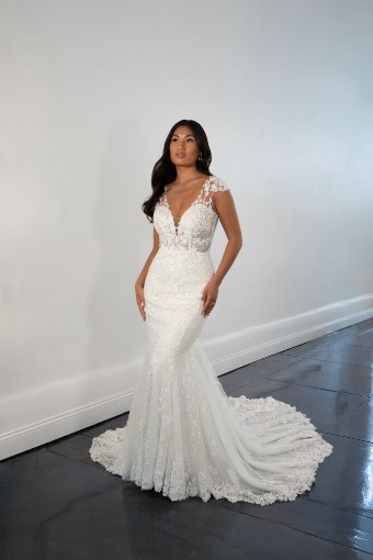 Martina Liana #Ilia #2 (IVIV-PL) Ivory Lace & Tulle over Ivory Gown w Porcelain Tulle Illusion thumbnail