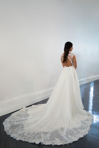 Martina Liana #Ilia #4 (IVIV-PL) Ivory Lace & Tulle over Ivory Gown w Porcelain Tulle Illusion thumbnail