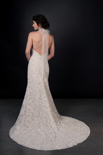 Martina Liana #ML2050 #3 Ivory Lace over Latte Gown with Ivory Overskirt thumbnail