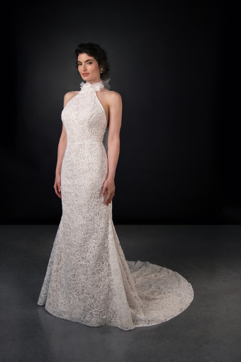 Martina Liana #ML2050 #2 Ivory Lace over Latte Gown with Ivory Overskirt thumbnail
