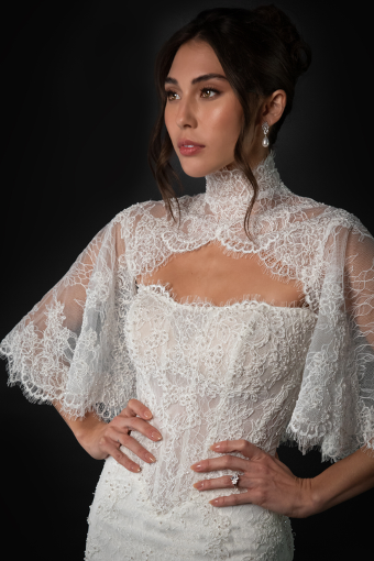 Martina Liana #ML2010 #4 default (IVBC-PL) Ivory Lace Tulle & Regal Org ov BSC Gown w PLN Tulle Plunge thumbnail