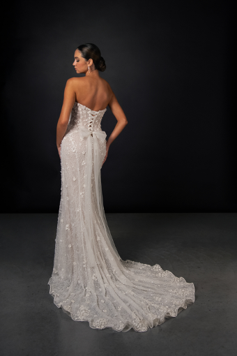 Martina Liana #ML1999 #1 (IV-RM) IVORY LACE AND TULLE OVER RUM GOWN thumbnail