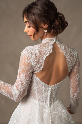 Essense of Australia #D4554 #2 default Ivory (gown with Natural Illusion) (pictured) thumbnail