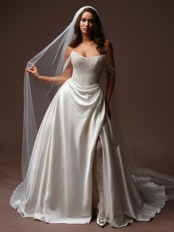 Sottero and Midgley #RUMI (F6SS023A01) #0 default All Ivory (gown with Ivory Illusion) thumbnail