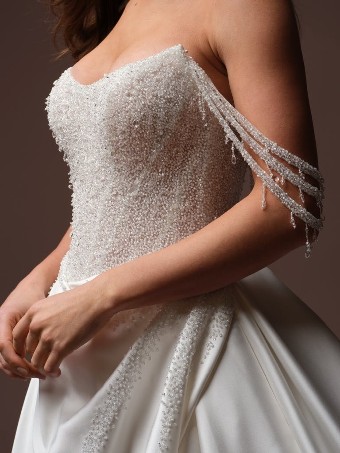 Sottero and Midgley #RUMI (F6SS023A01) #2 All Ivory (gown with Ivory Illusion) thumbnail