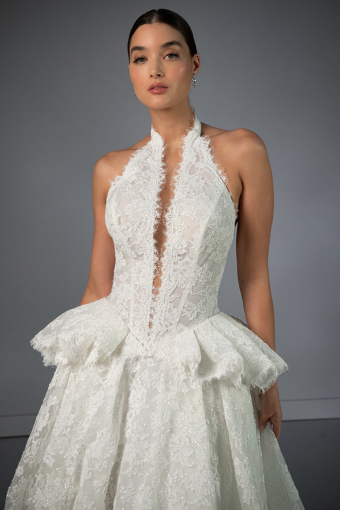 Martina Liana Luxe #LE1473 #4 default (IVIV-PL) Ivory Lace & Tulle over Ivory Gown w Porcelain Tulle Illusion thumbnail