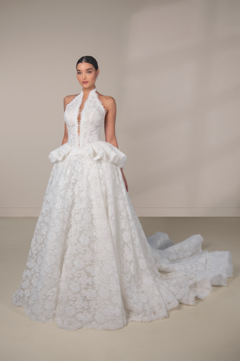 Martina Liana Luxe #LE1473 #0 default (IVIV-PL) Ivory Lace & Tulle over Ivory Gown w Porcelain Tulle Illusion thumbnail