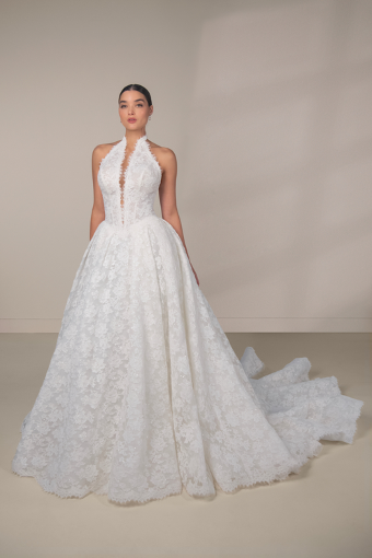 Martina Liana Luxe #LE1473 #2 (IVIV-PL) Ivory Lace & Tulle over Ivory Gown w Porcelain Tulle Illusion thumbnail