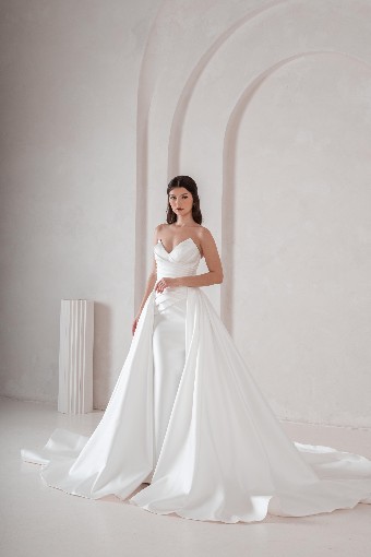 Ritzy Bridal #R25W18 With Overskirt #0 default Ivory thumbnail