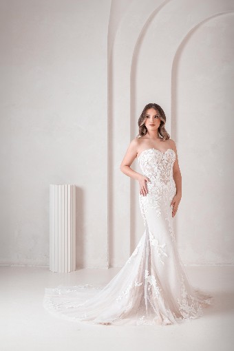 Ritzy Bridal #R25W33 - With Overskirt #2 Cashmere/Ivory/Nude thumbnail