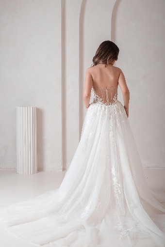 Ritzy Bridal #R25W33 - With Overskirt #3 Cashmere/Ivory/Nude thumbnail
