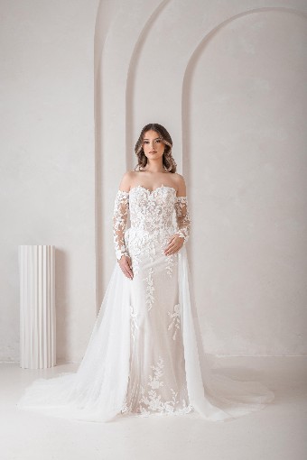 Ritzy Bridal #R25W33 - With Overskirt #0 default Cashmere/Ivory/Nude thumbnail