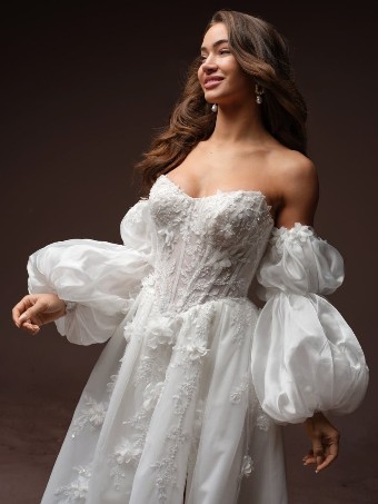 Maggie Sottero #FERN (F6MB122A01) #1 All Ivory (gown with Ivory Illusion) thumbnail
